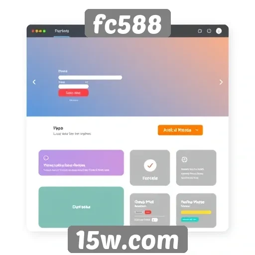 Navegação e interface do usuário no site fc588